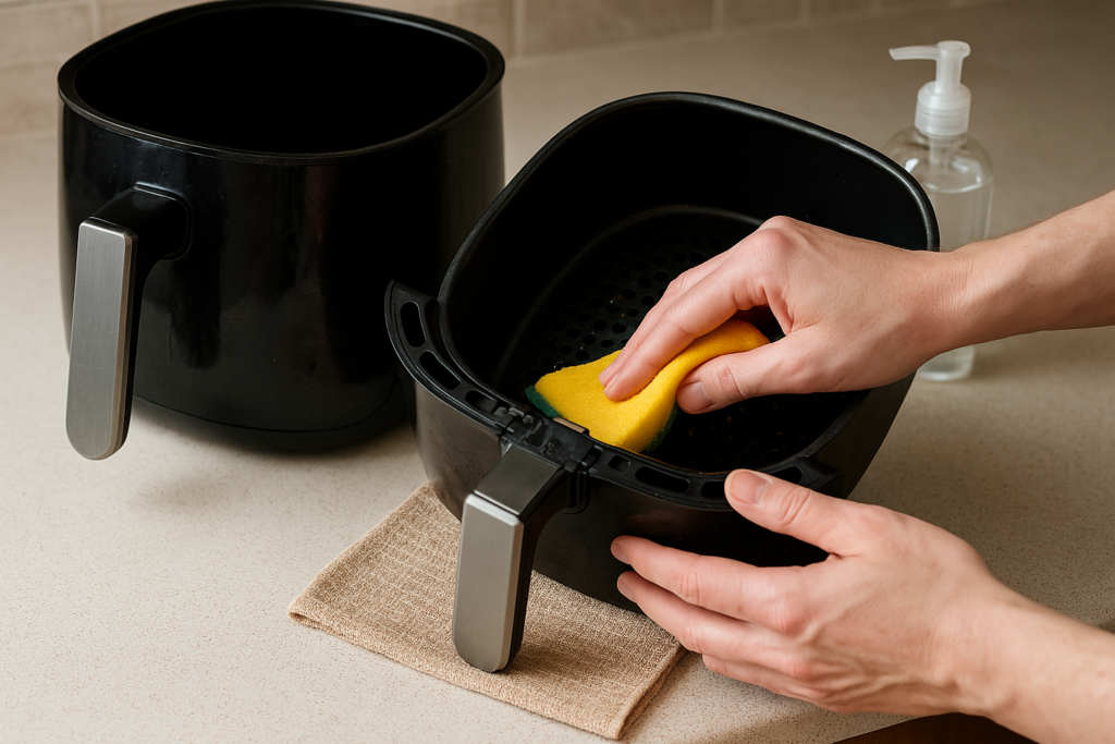 Πώς να καθαρίσεις σωστά το air fryer: Ο πλήρης οδηγός βήμα-βήμα για αστραφτερή καθαριότητα