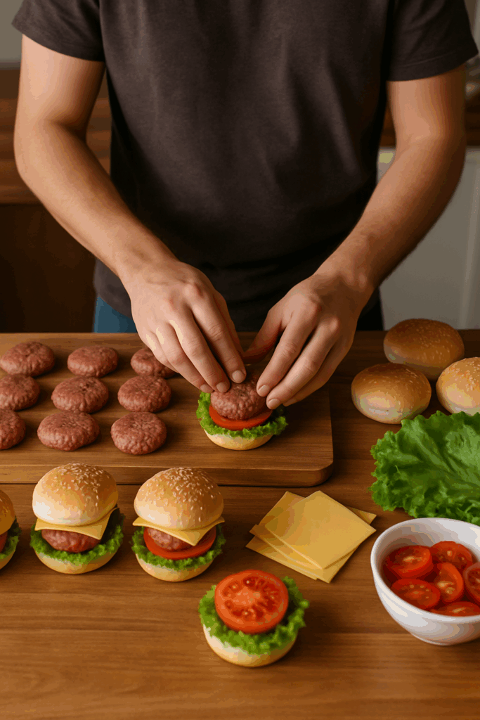 Mini Burger στο Air Fryer – Ιδανικά για Πάρτι ή Μπουφέ