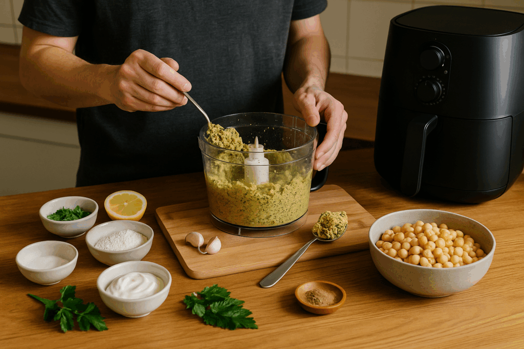 Ρεβιθοκεφτέδες με γιαούρτι δυόσμου στο Air Fryer – Street Food στο Σπίτι