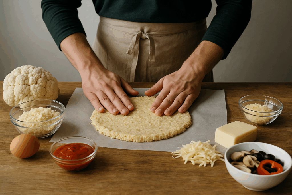 Πίτσα με βάση από κουνουπίδι - Keto Friendly απόλαυση χωρίς ενοχές