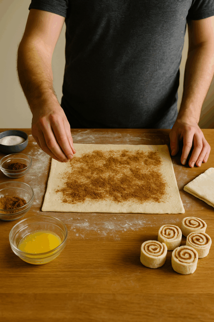 Ρολάκια Κανέλας με Σφολιάτα στο Air Fryer – Σπιτικό Cinnamon Roll Χωρίς Κόπο