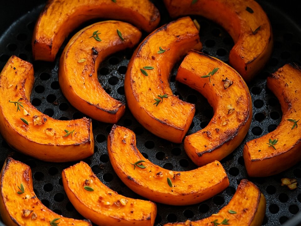 Κολοκύθα με σκόρδο και θυμάρι στο Air Fryer για φθινοπωρινή γεύση