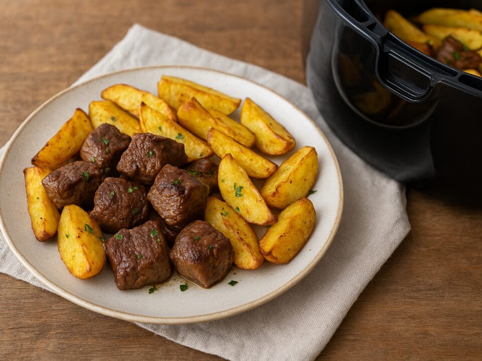 Μοσχάρι με πατάτες στο air fryer – Σπιτικό φαγητό χωρίς φούρνο