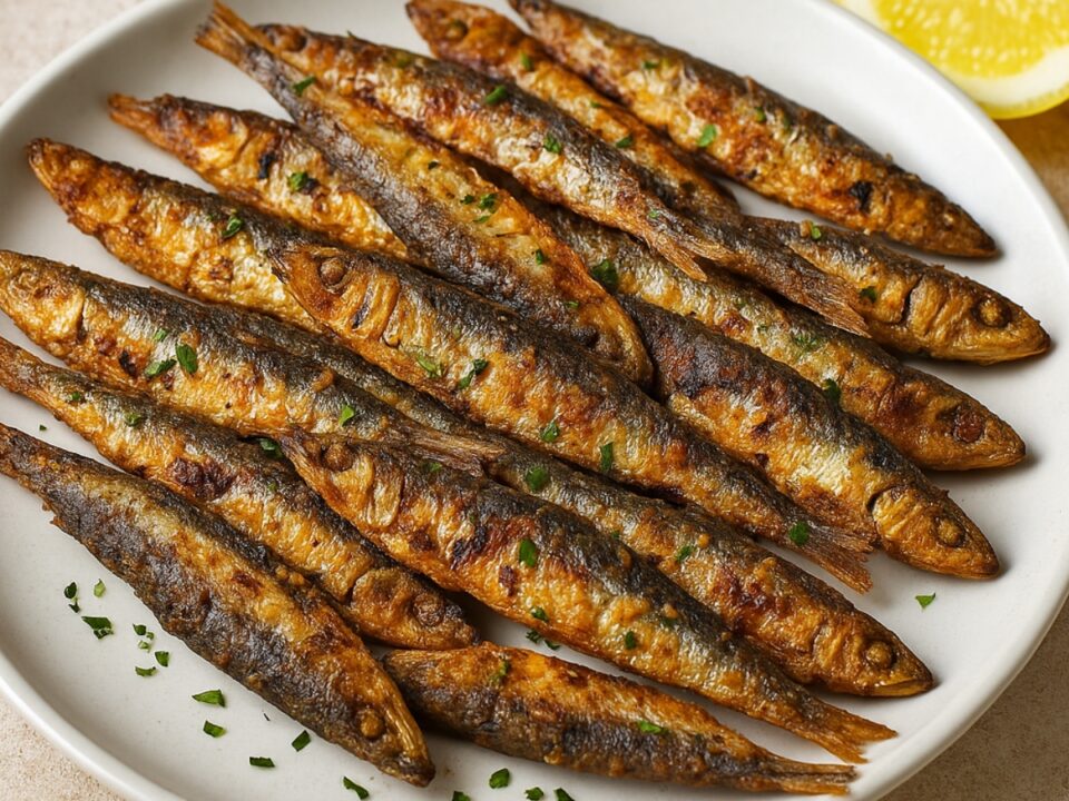 Γαύρος μαρινάτος στο air fryer – Τραγανός και αρωματικός