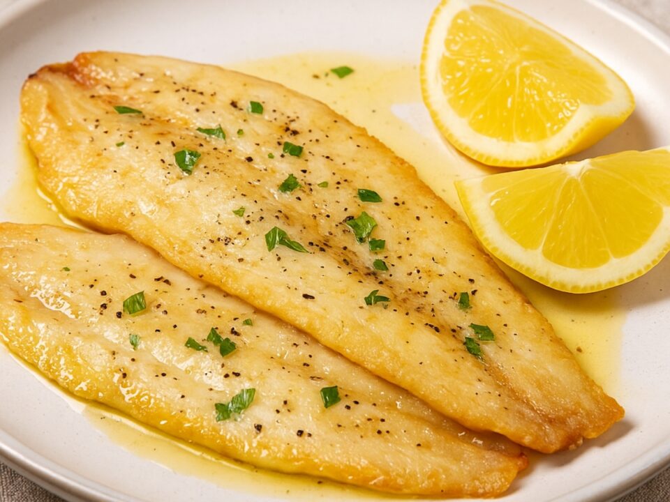 Γλώσσα φιλέτο στο air fryer με λεμόνι και βούτυρο – Έτοιμη σε 10 λεπτά!
