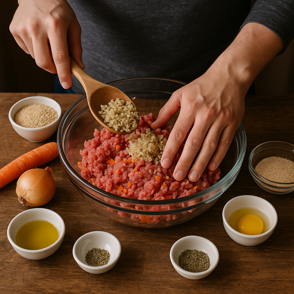 Μπιφτέκια με μοσχαρίσιο κιμά και κινόα στο air fryer – υγιεινά και νόστιμα