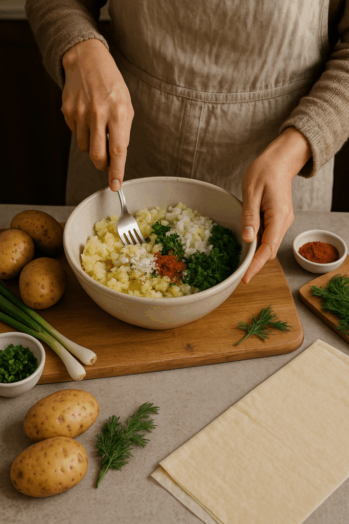 Πιτάκια με πατάτα και μυρωδικά στο air fryer – Το απόλυτο vegetarian comfort food