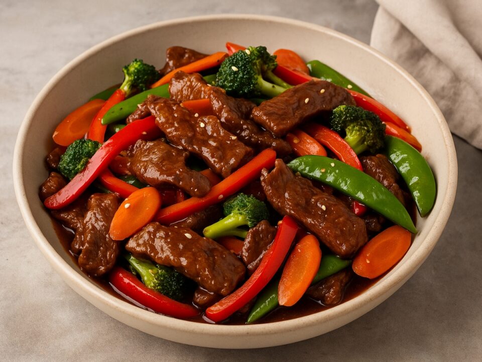 Μοσχάρι Stir-Fry στο Air Fryer με Λαχανικά και Σάλτσα Σόγιας