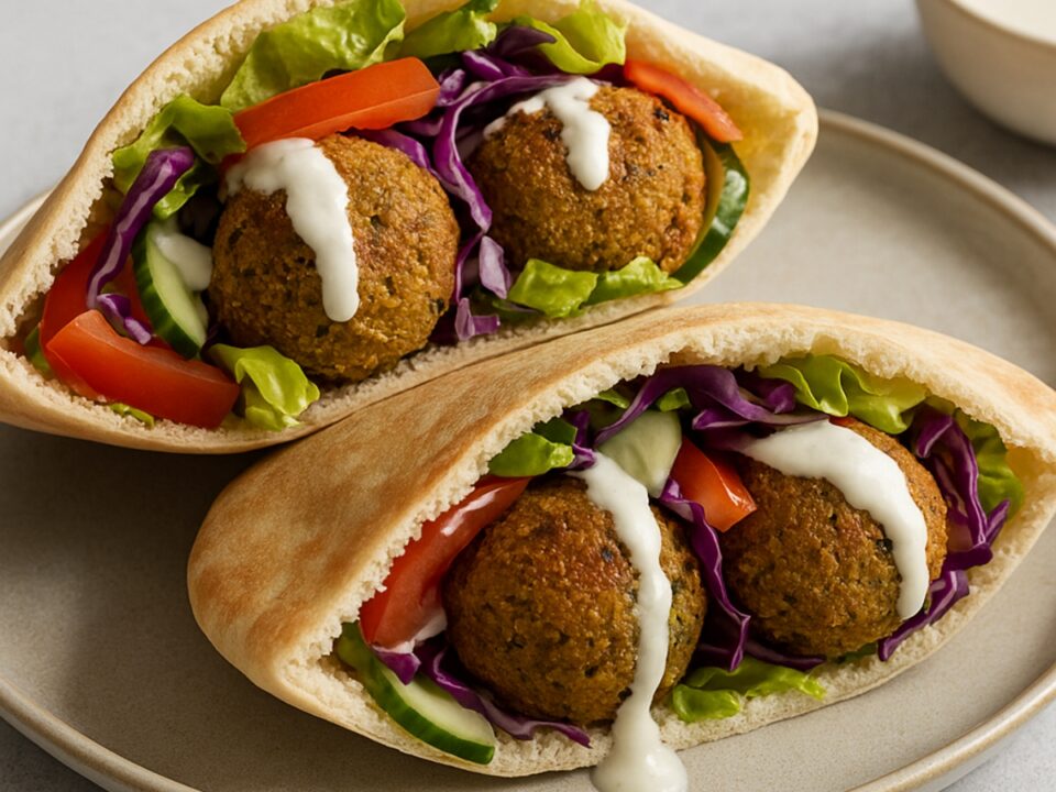 Πίτες με φαλάφελ και σως ταχίνι στο air fryer: Υγιεινή & απολαυστική ιδέα για κάθε στιγμή