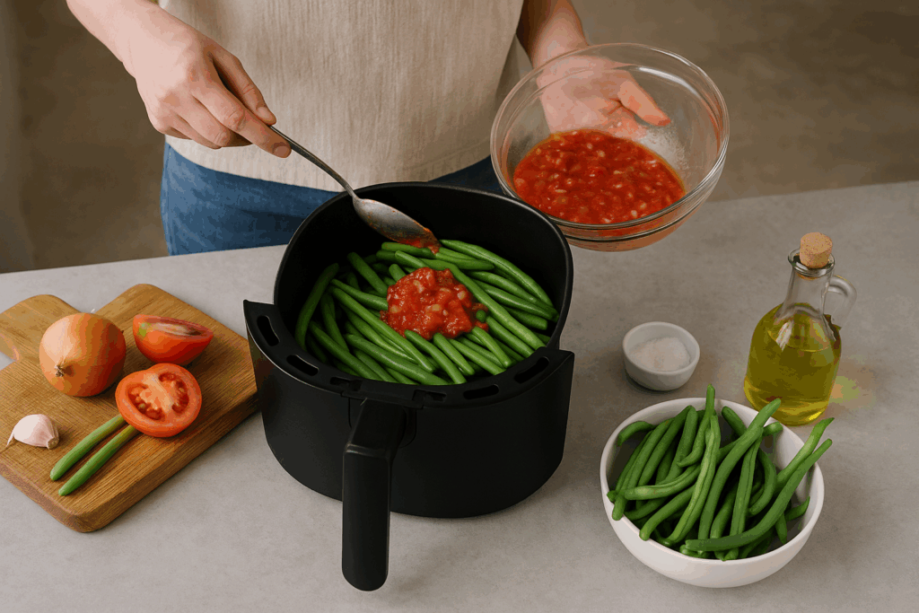 Φασολάκια γιαχνί στο Air Fryer – Μαγειρευτό χωρίς κατσαρόλα