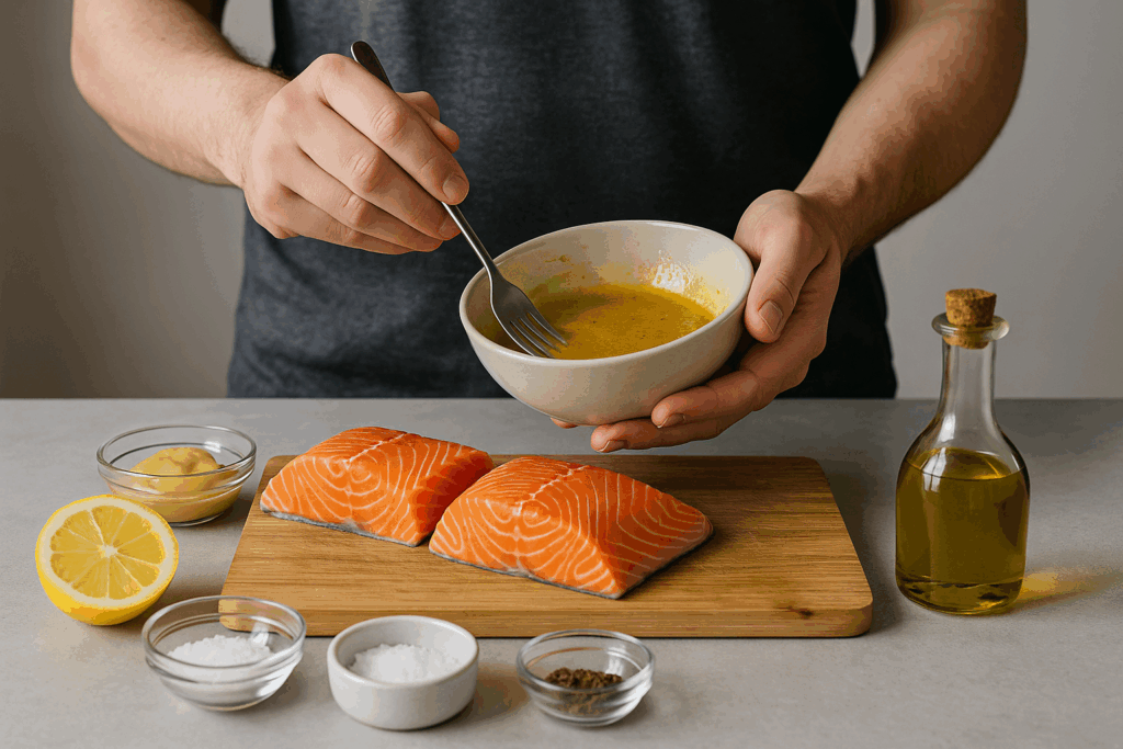 Φιλέτο σολομός με μουστάρδα και μέλι στο air fryer – Έτοιμο σε 15 λεπτά