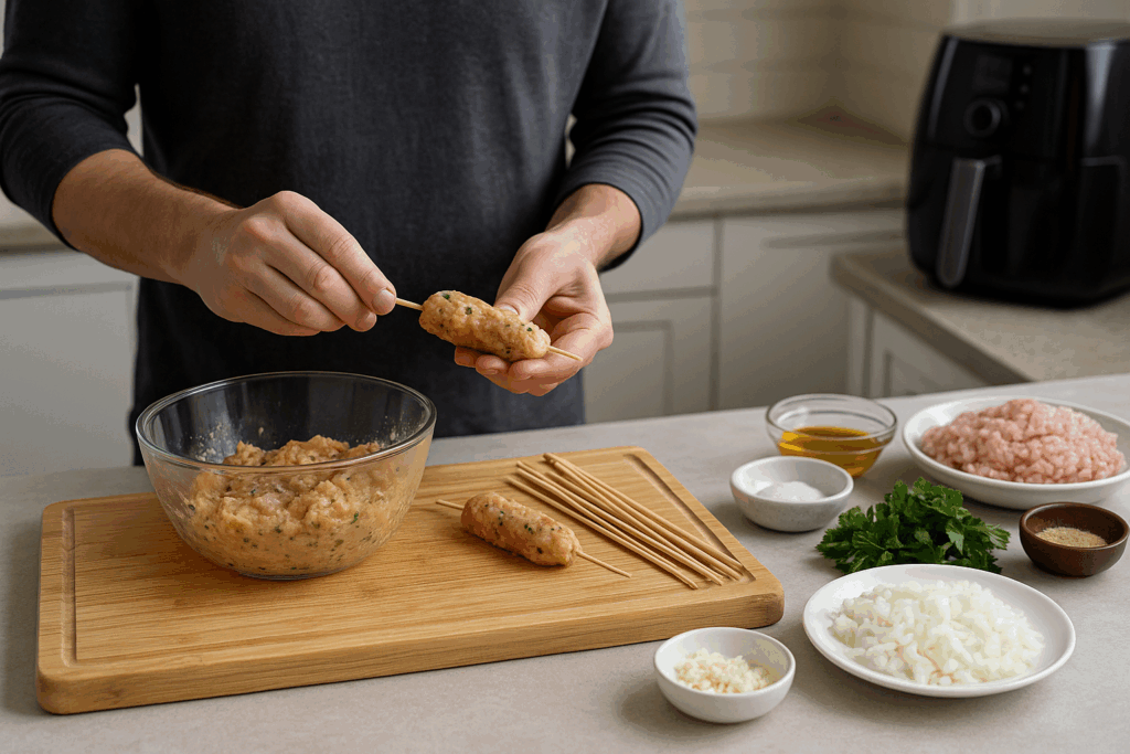 Κεμπάπ Κοτόπουλο με Γιαούρτι στο Air Fryer: Η Απόλυτη Συνταγή για Ζουμερά & Ελαφριά Κεμπάπ
