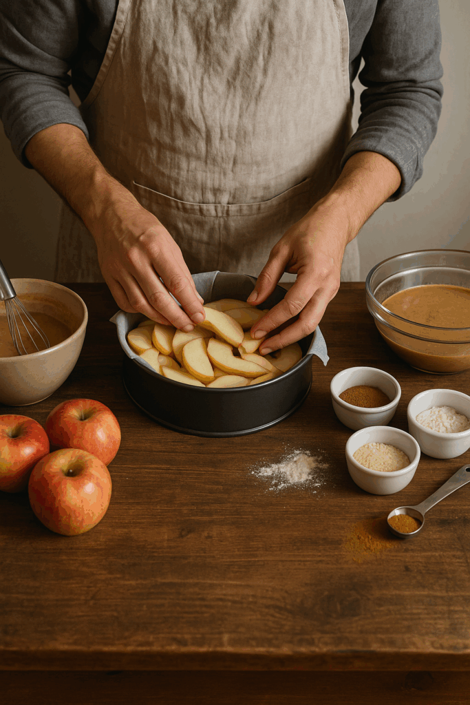 Μηλόπιτα με κανέλα και καστανή ζάχαρη στο air fryer – χωρίς βούτυρο