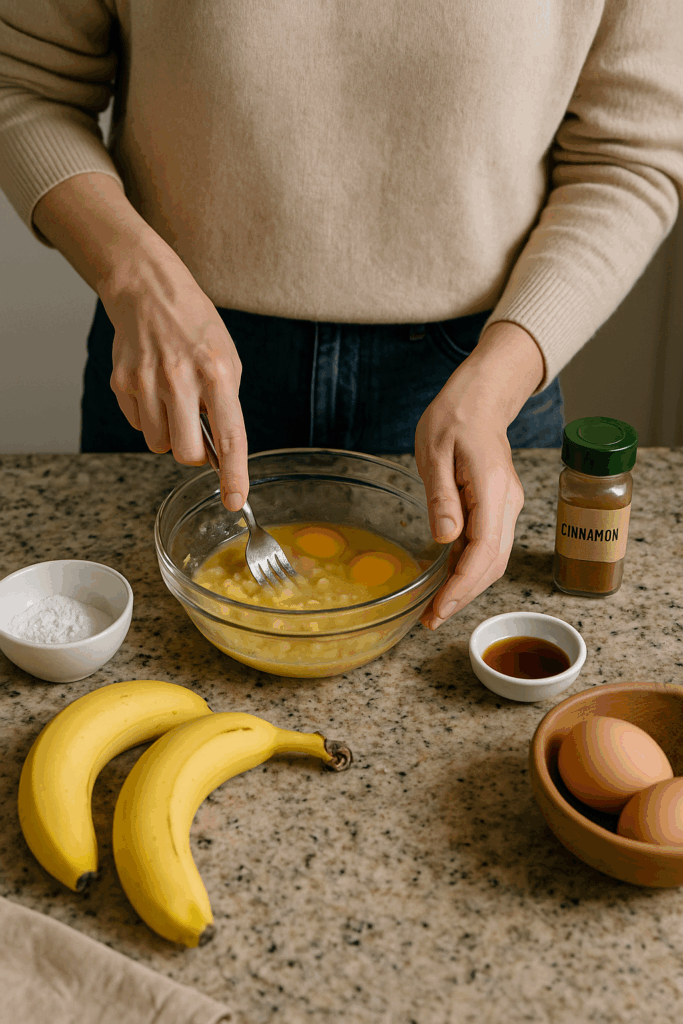 Μίνι pancakes μπανάνα-αυγό στο air fryer — χωρίς ζάχαρη, χωρίς αλεύρι