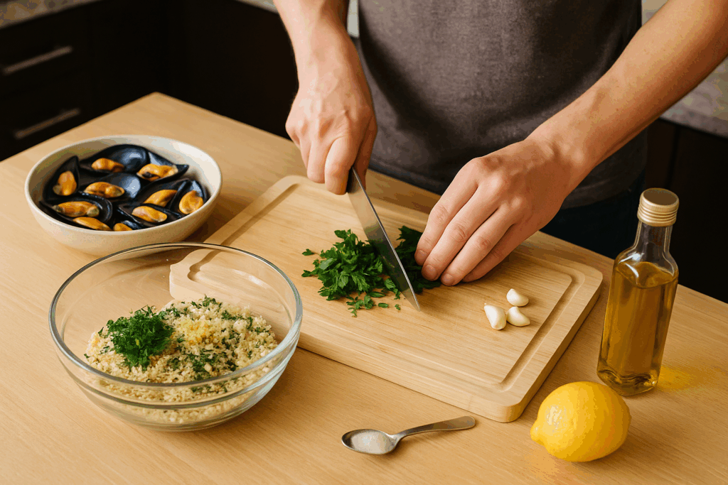 Μύδια γεμιστά με μυρωδικά στο Air Fryer: Η πιο αρωματική και εύκολη συνταγή