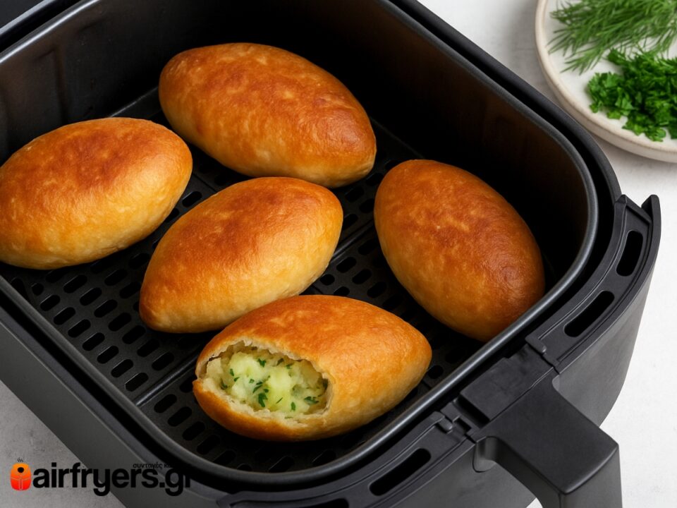 Πιροσκί με πατάτα και μυρωδικά στο Air Fryer