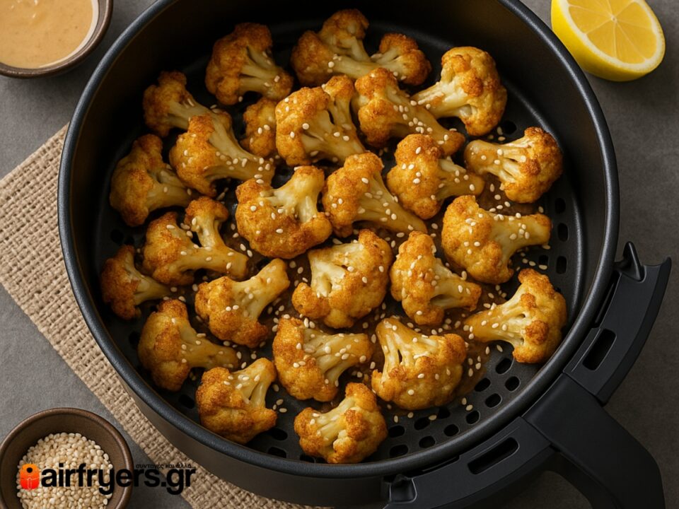 Κουνουπίδι ψητό με σάλτσα σουσαμιού στο Air Fryer: Υγιεινό, γρήγορο & απίστευτα γευστικό
