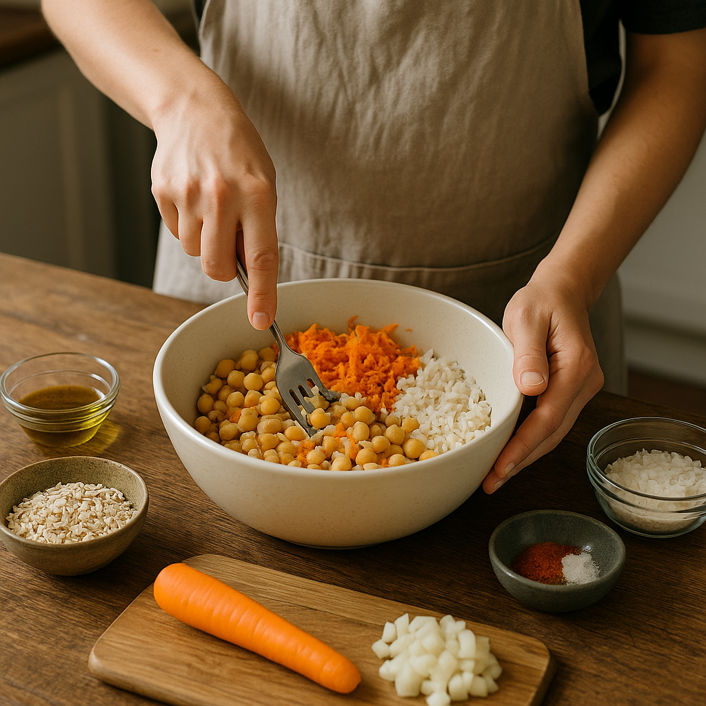 Ρεβιθόρυζο “πίτα” σε φόρμα στο air fryer – vegan και διαφορετικό