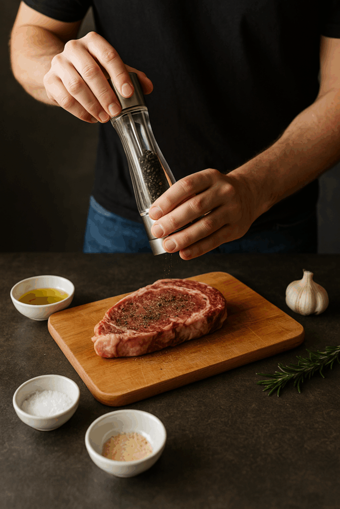 Μοσχαρίσιο Ριμπάι Steak στο Air Fryer – Medium Rare με Τέλεια Κρούστα