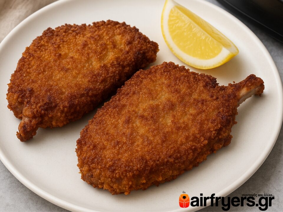 Σνίτσελ αρνιού με τραγανή κρούστα στο Air Fryer: Το απόλυτο γευστικό upgrade στην κουζίνα σου