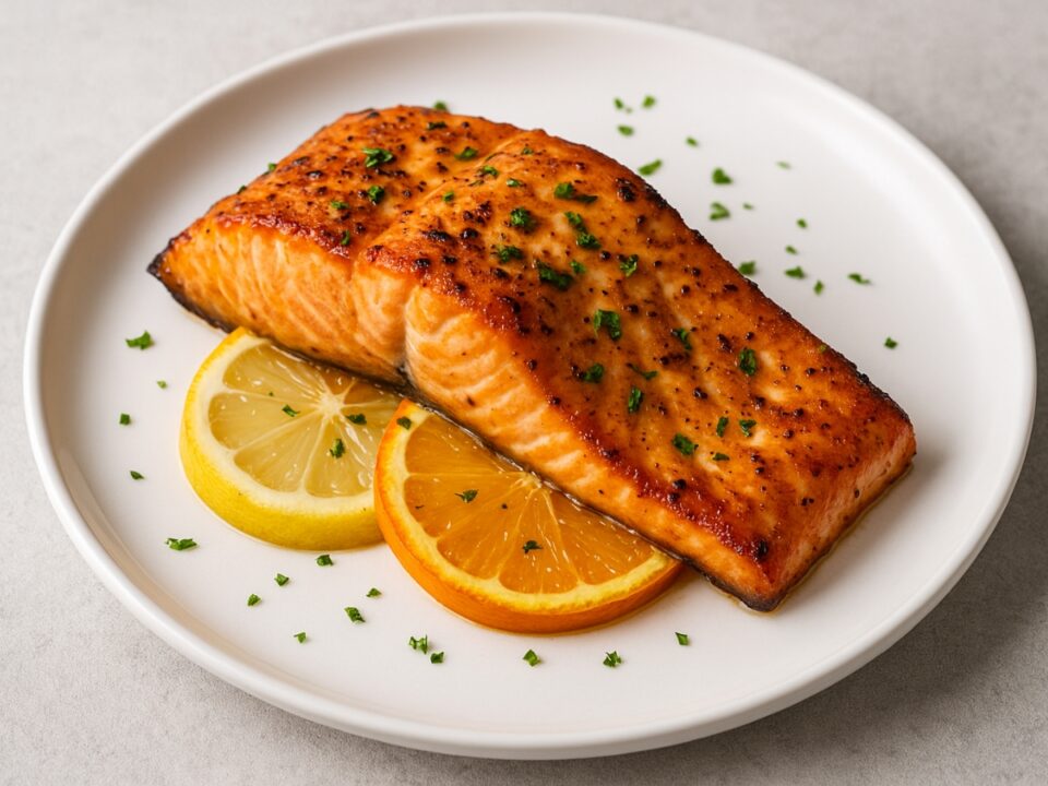 Σολομός σε μαρινάδα εσπεριδοειδών στο air fryer: Ένα ελαφρύ και αρωματικό πιάτο