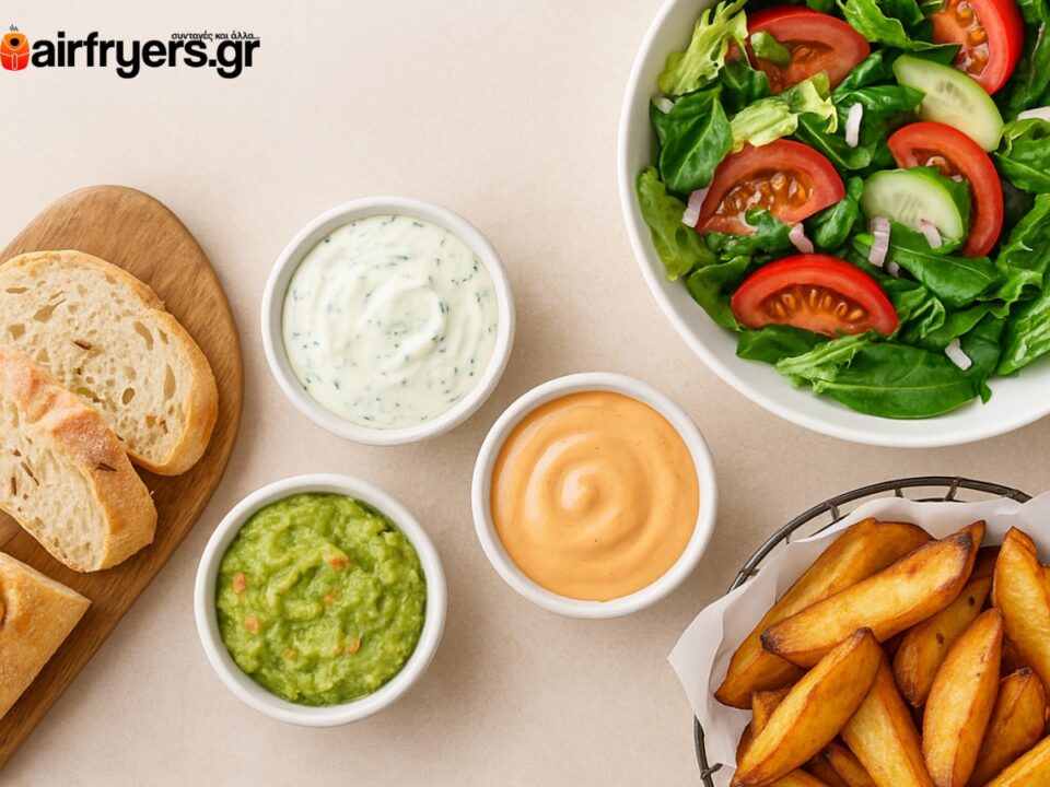 Τα Καλύτερα Συνοδευτικά για Air Fryer Γεύματα – Ιδέες για Σαλάτες, Ντιπ και Ψωμιά