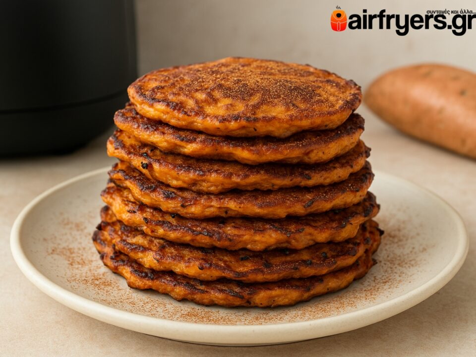 Τηγανίτες γλυκοπατάτας με κανέλα στο air fryer