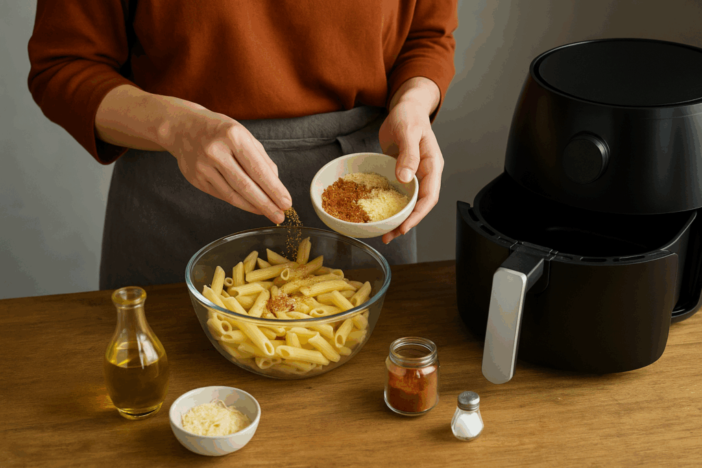 Ζυμαρικά "τηγανητά" στο Air Fryer – Crunchy σνακ με leftover πένες