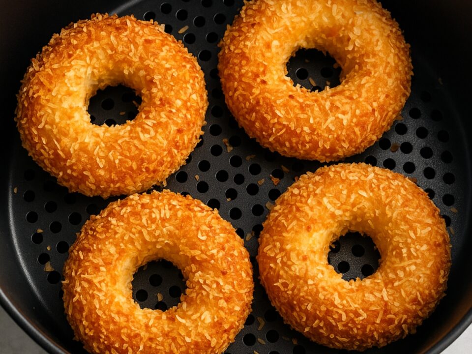 Τραγανά Donuts Καρύδας στο Air Fryer