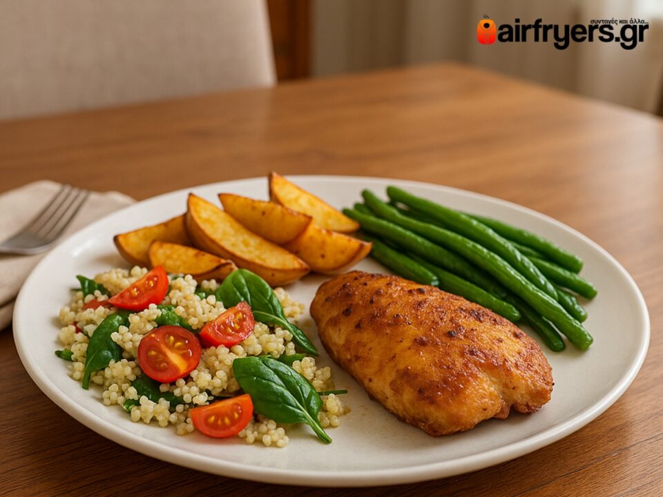 Πώς να οργανώσεις εβδομαδιαίο μενού στο air fryer για 4 άτομα
