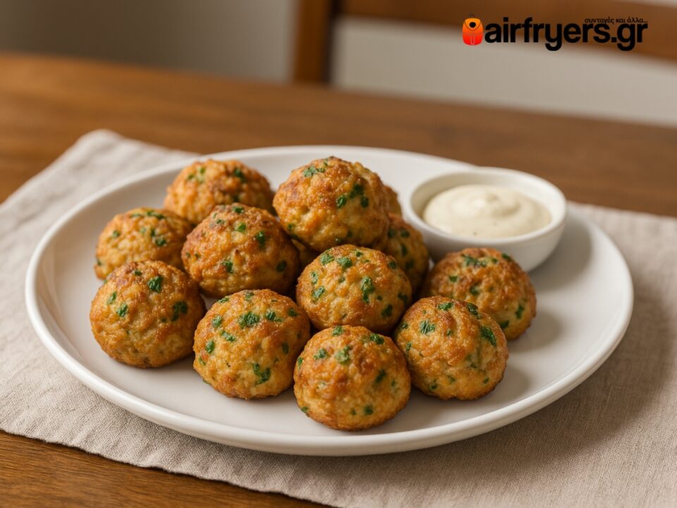 Κεφτεδάκια τόνου με μυρωδικά στο air fryer