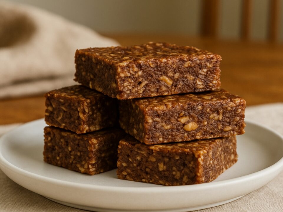 Μπάρες με βρώμη, κακάο και φυστικοβούτυρο στο air fryer