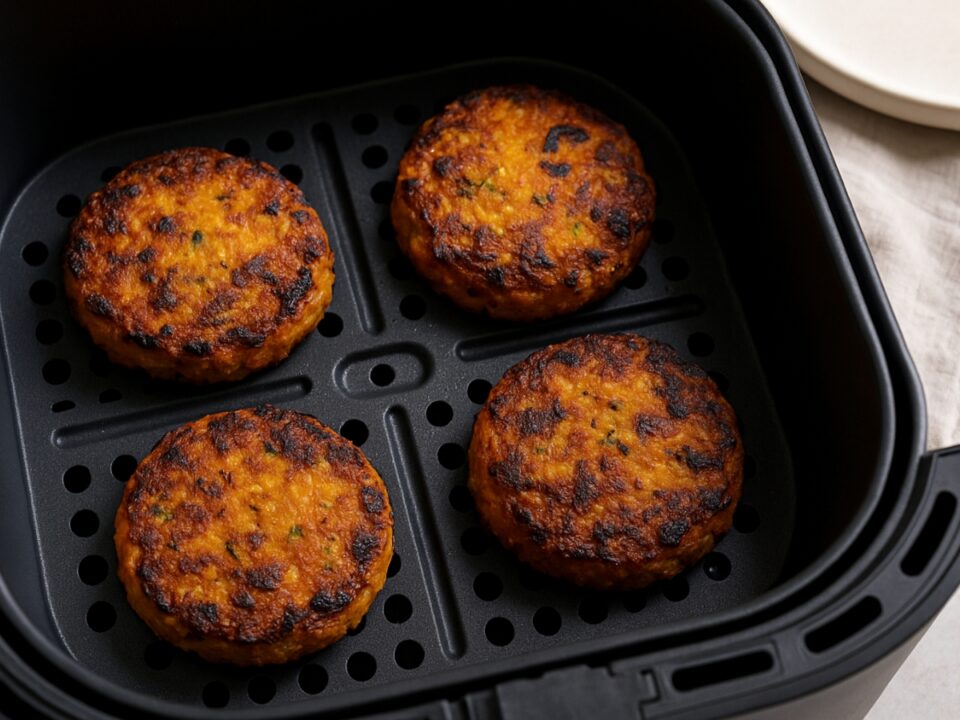 Μπιφτέκια κολοκύθας και ρυζιού στο air fryer - ελαφριά, νηστίσιμα και πεντανόστιμα