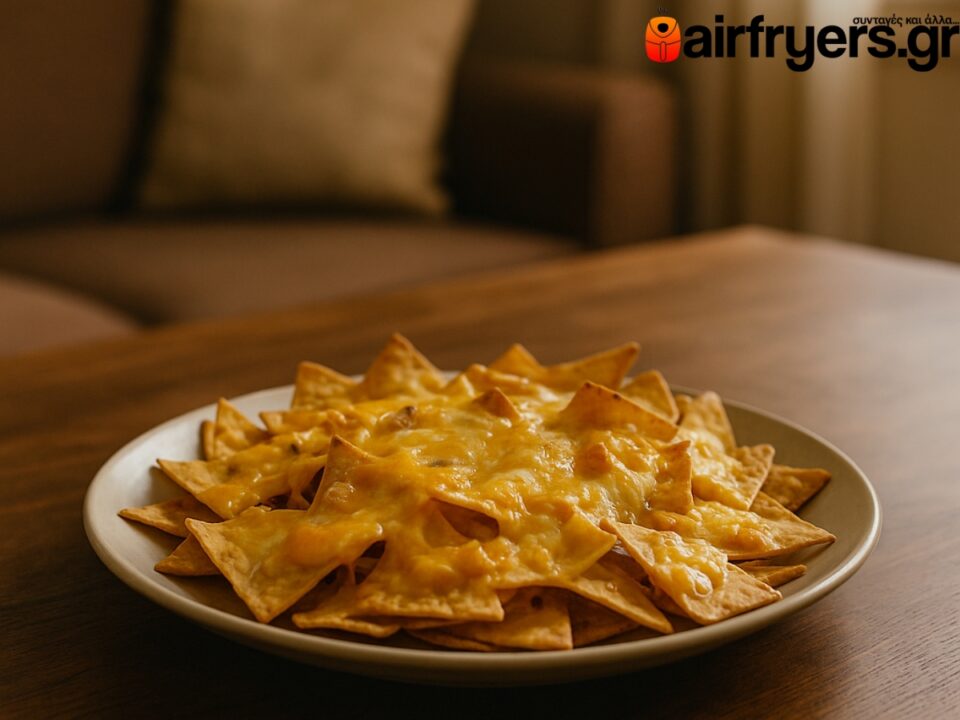 Σπιτικά nachos με τορτίγια και τυρί στο air fryer: τέλεια για βραδιές Netflix