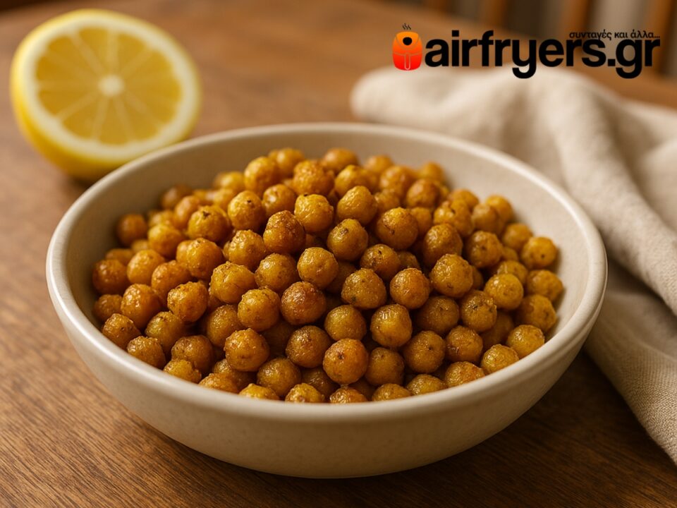 Τηγανητά ρεβίθια με κάρυ και λεμόνι στο air fryer: σνακ ή topping για σαλάτες