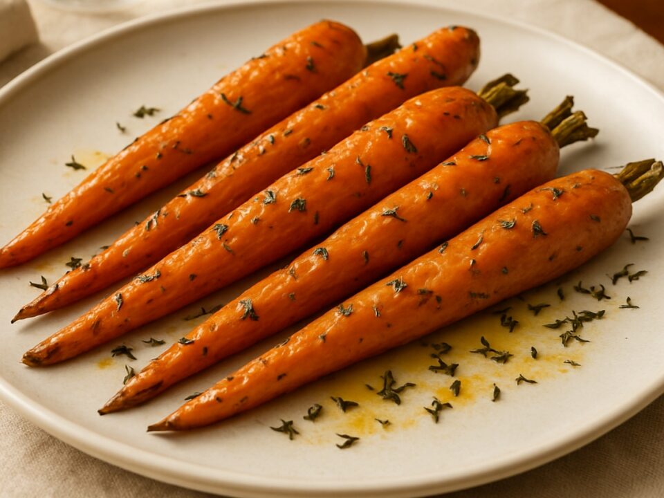 Ψητά καρότα με μέλι και θυμάρι στο air fryer