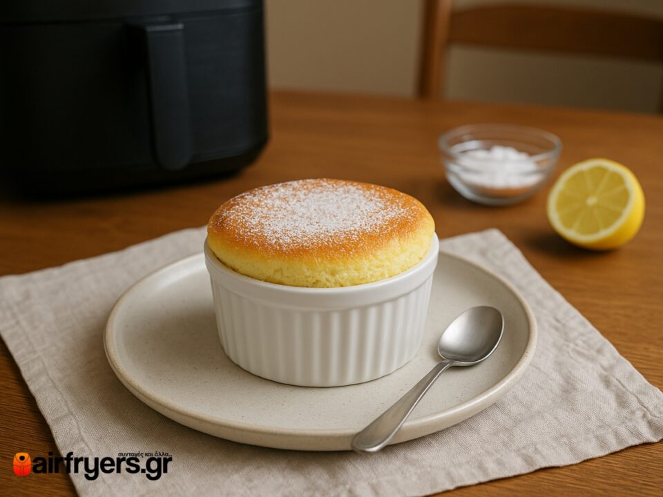 Σουφλέ γιαουρτιού στο air fryer: ατομικό γλυκό σε 5 λεπτά