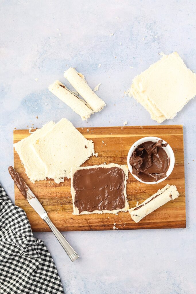 French toast roll ups στο air fryer με σοκολατένια γέμιση