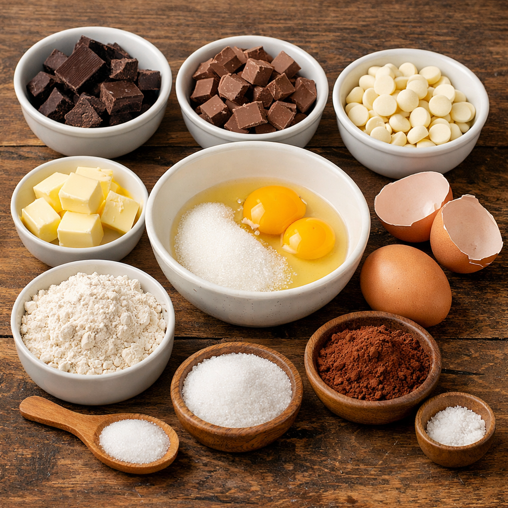 Lava Cake με 3 Σοκολάτες στο Air Fryer